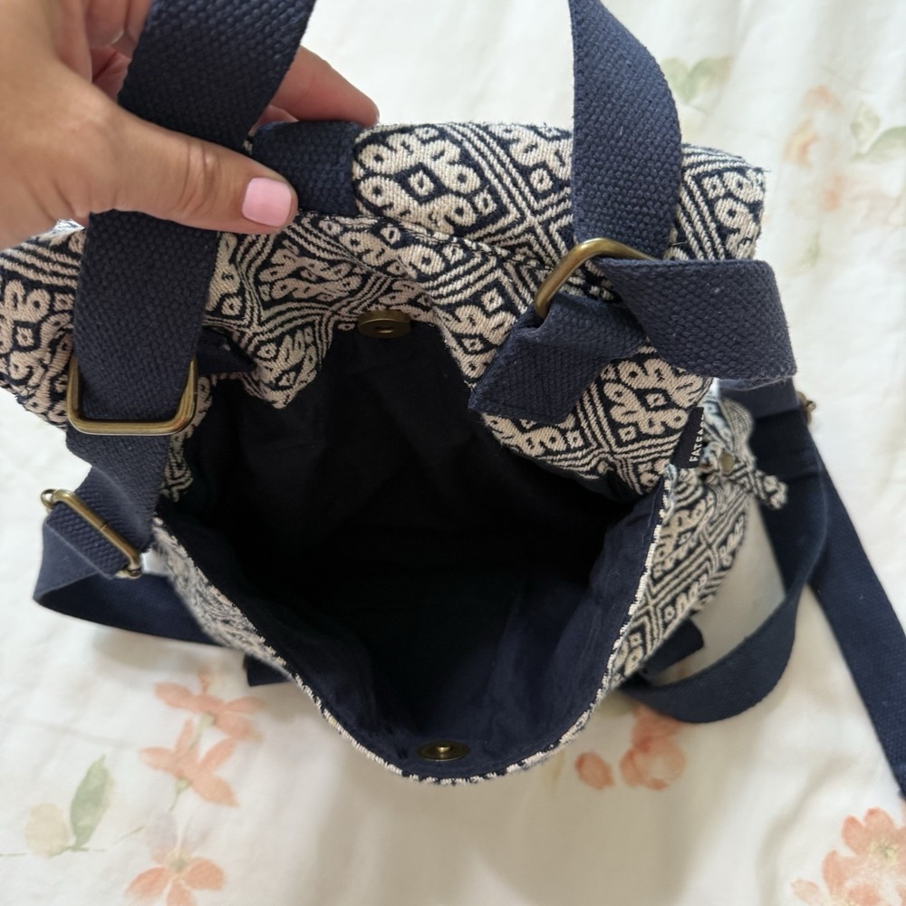 Fat Face Backpack Bag Multifunctional Fabric Flor… - image 6